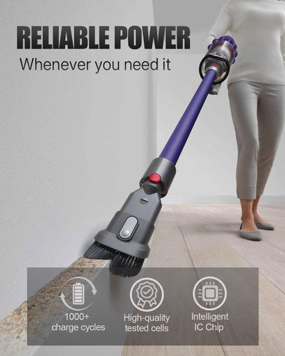 6000mAh battery compatible with Dyson V8 Absolute, Animal, Animal Exclusive, Fluffy, SV10