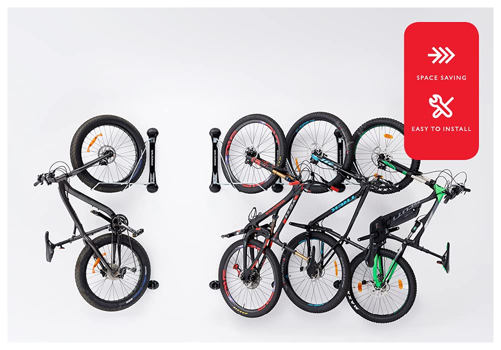 Steadyrack Bike Wall Mount - Fat Rack - Vertical bike wall mount as storage solution for your home, garage, or cycling park.