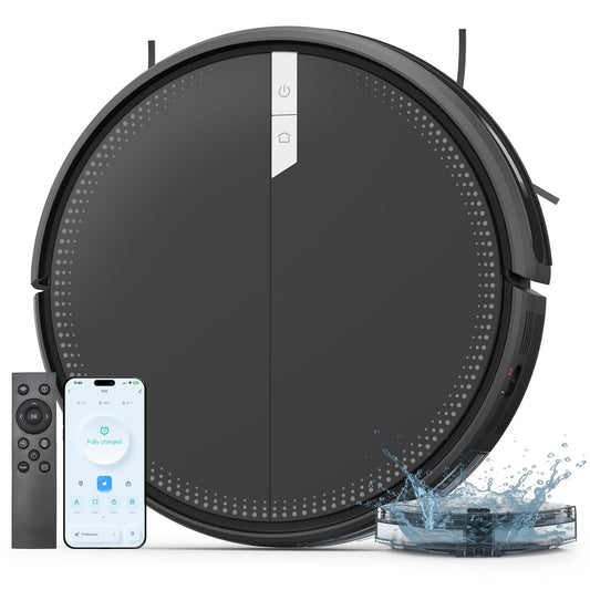 AIRROBO robotic vacuum cleaner with mopping function, P30 vacuum robot, 3000Pa suction power, 3 in 1 robot vacuum for pet hair, carpet, hard floors, mop robot with remote control, 120min runtime