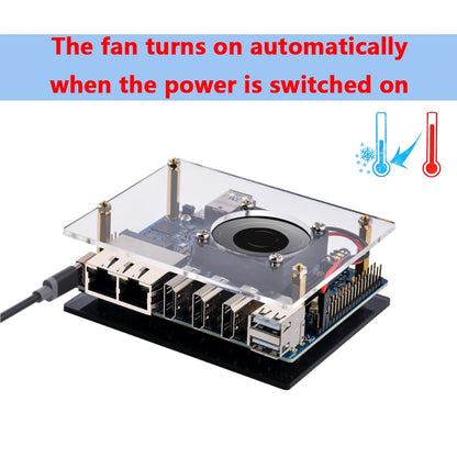 GeeekPi Orange Pi 5 Plus 8GB LPDDR4/4x Rockchip RK3588 8-Core 64-Bit Single Board Computer with eMMC Socket,OPi 5 Plus Case,Official Orange Pi 5V 4A Power Supply,40mm Fan for Orange Pi 5 Plus