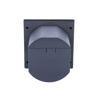 Swabe Camping CEE caravan inlet plug - 230V / 16A outdoor installation plug with hinged cover - 3-pin plug for caravans - outdoor area - IP44 - Made in Germany - Black I 61493