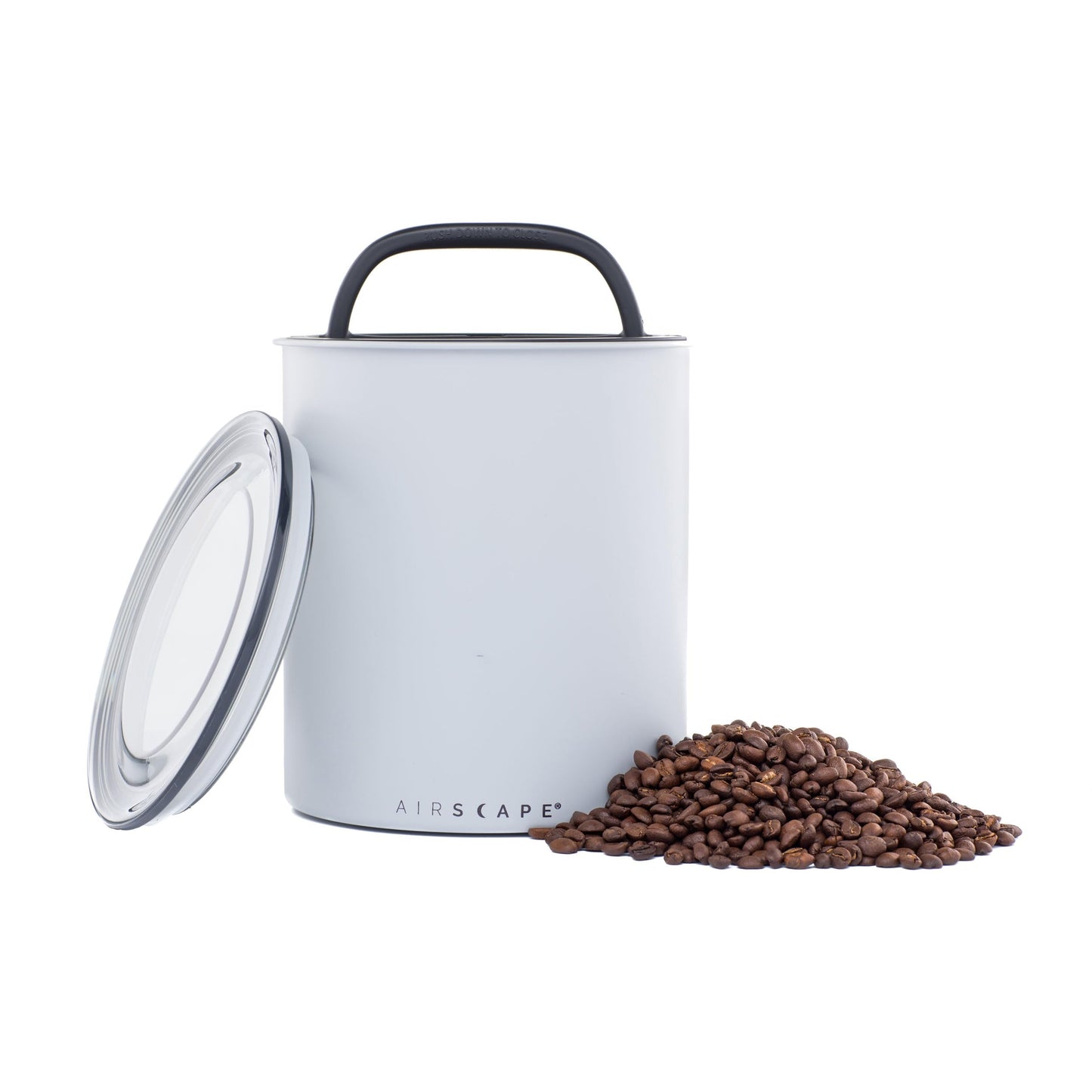 Airscape Coffee Storage Canister (2.5 lbs dry beans) - Large kilogram-sized container, patented airtight lid pushes out air to preserve food freshness (gray)