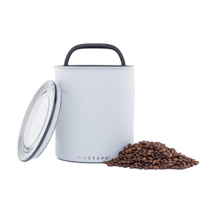 Airscape Coffee Storage Canister (2.5 lbs dry beans) - Large kilogram-sized container, patented airtight lid pushes out air to preserve food freshness (gray)