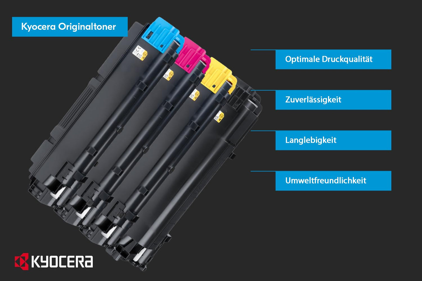 Kyocera TK-5240C Cyan Toner, Original cartridge 1T02R7CNL0. Compatible with ECOSYS M5526cdn, ECOSYS M5526cdw, ECOSYS P5026cdn, ECOSYS P5026cdw printers.