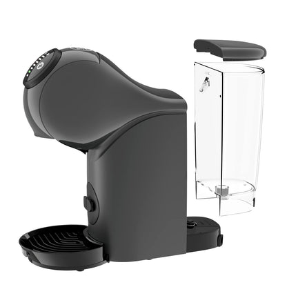 NESCAFÉ Dolce Gusto Genio S by KRUPS, coffee capsule machine, 15 bar pressure, ultra-compact design, over 30 coffee creations, adjustable drink size, auto shut-off feature, anthracite color, KP243B.