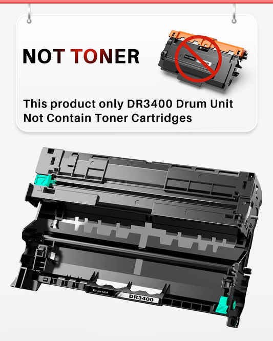 Hello DR3400 Drum Unit Drum Compatible for Brother Drum DR 3400 Brother TN3480 TN-3480 TN3430 Toner for HL-L5100DN MFC-L5750DW MFC-L5700DW DCP-L5500DN (2-Pack)