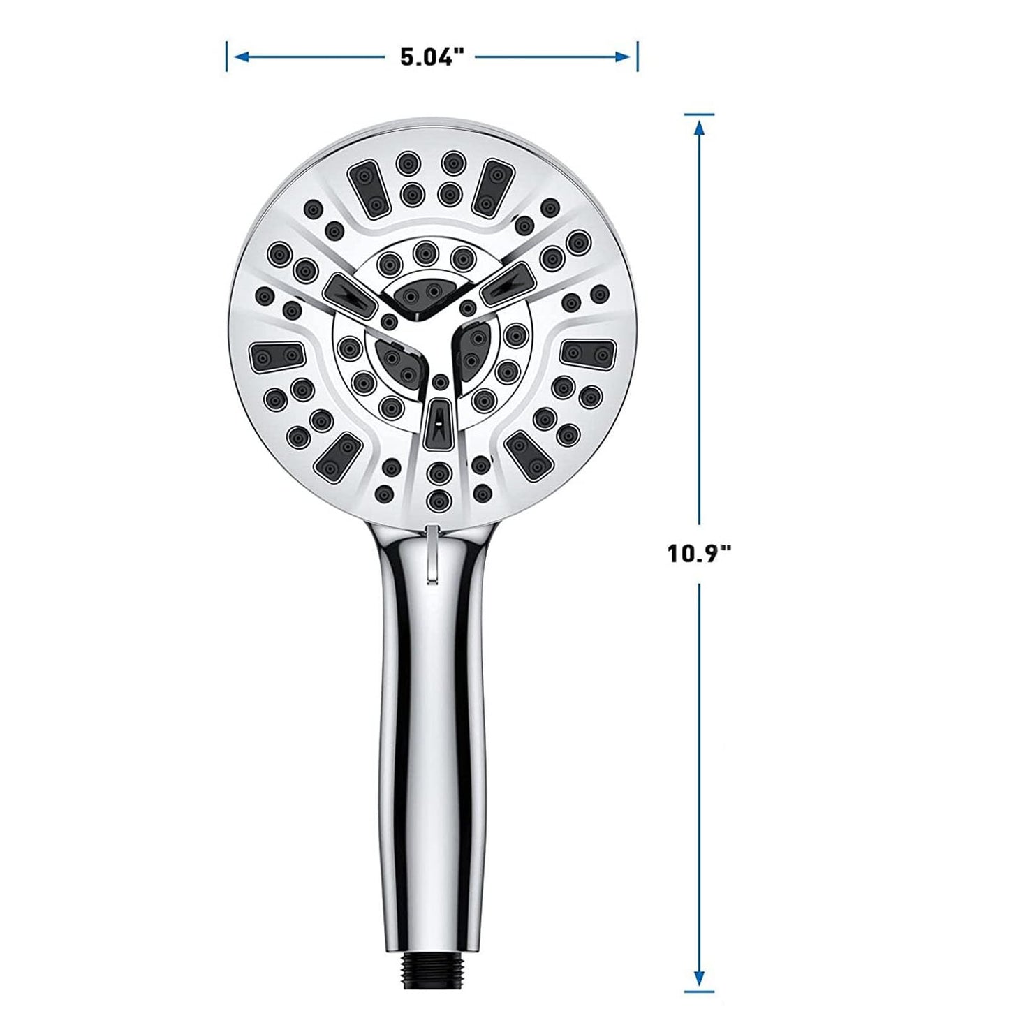 High pressure handheld shower heads with 10 functions, water-saving shower heads with anti-clogging nozzles, ideal for bathroom showers, perfect for washing tubs, tiles, walls, pets, and more.