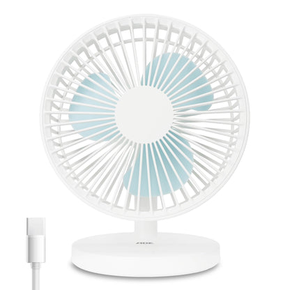 ADE fan very quiet | USB desk fan 3 speeds | battery up to 7.5 h runtime | 2,000 mAh | 90° tilt angle | lightweight and flexible | white