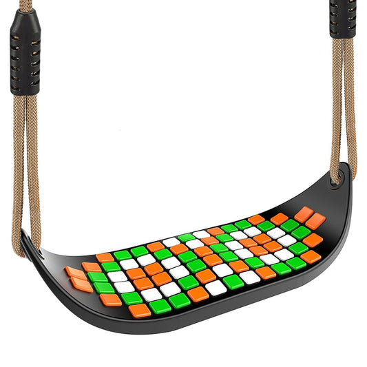 SELEWARE Swing Outdoor Kids Swing Seat - Indoor Adult Swing Board Adjustable Height with Adjustable Rope Garden Kids Swing Non-slip Backyard Garden Swing