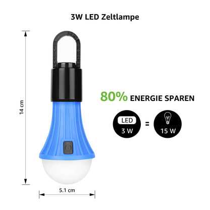 Rechargeable camping lamp, Lepro camping accessory tent lamp bulb emergency light, 7 lighting modes, 2 pieces for camping adventure fishing garage emergency power outage