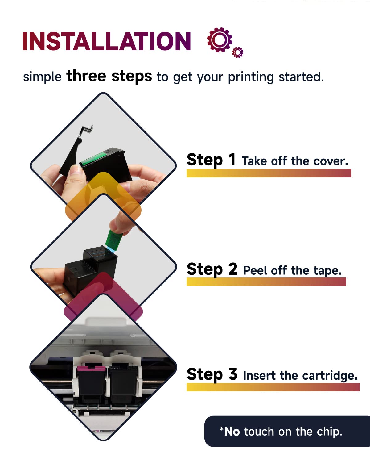62XL Ink Cartridges Black- 750+ Pages Compatible for HP 62 Black Original for HP62 Printer Cartridge 62 Black, 62 XL for OfficeJet 200 250 5742 5740 Envy 7640 5540 5640 5544 5646 5548 5545