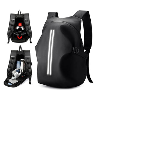 WEPLAN Motorcycle Backpack Men Waterproof Helmet Bag Motorbike Backpacks Helmet Backpack Motorcycle Helmet Women Motorcycle Backpack Men Motorcycle Backpacks Reflective Travel Backpacks Lightweight, Black L