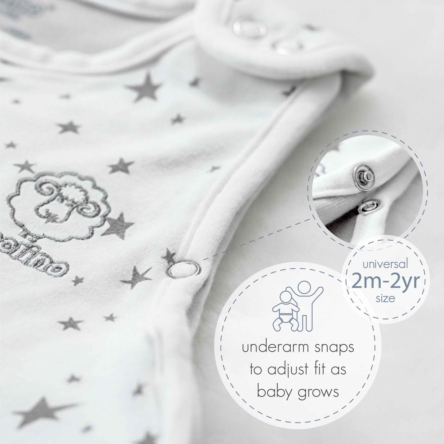 Woolino 4 Season Baby Sleeping Bag - Ultimate sleeping bag made from Merino wool - Two-way zipper adjustable Universal Size (2-24 months), Earth