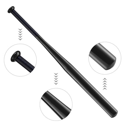 Queiting 82cm baseball bat steel baseball bat baseball bat softball sports equipment for daily leisure and athletes (aluminum, weight 405g, black)