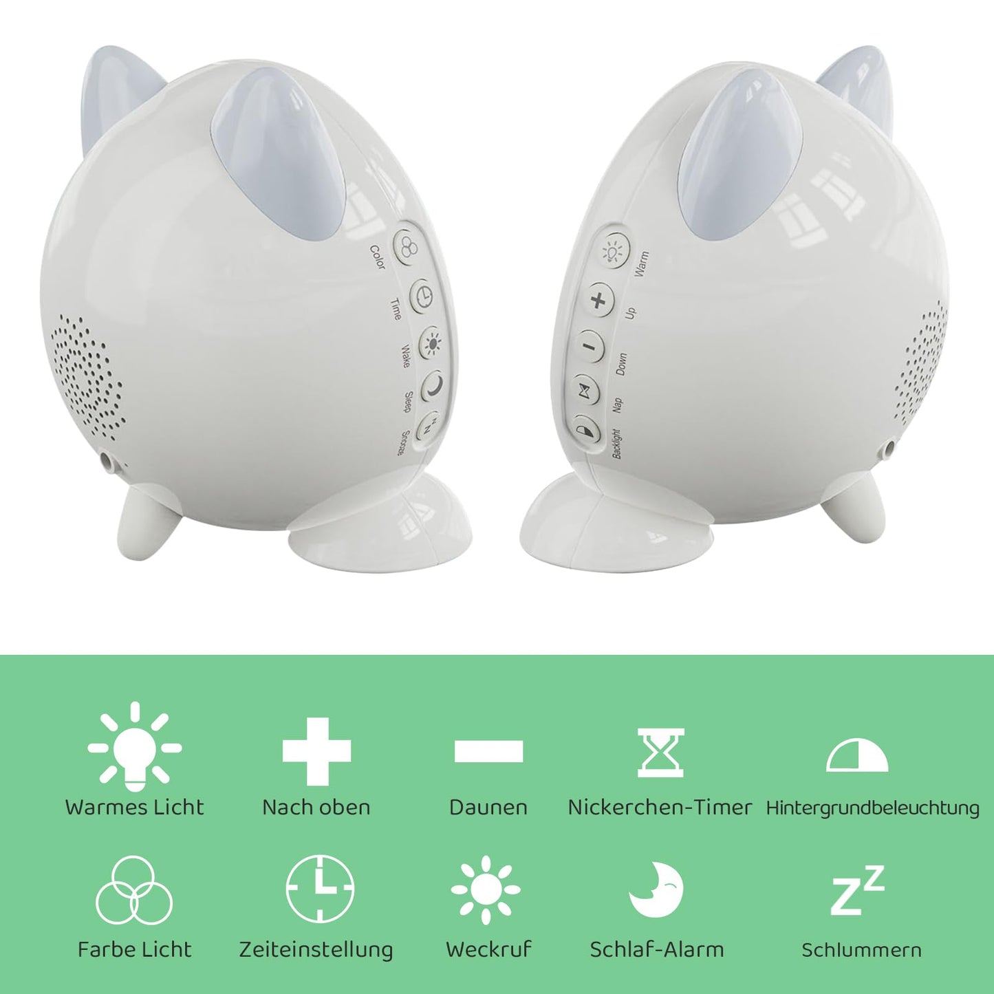 FiveHome Alarm Clock Kids Sleep Trainer Children's Digital Light Alarm Clock with 11 colors Night Light | Timer | Snooze Function | Gift for Girls and Boys Cat Clock