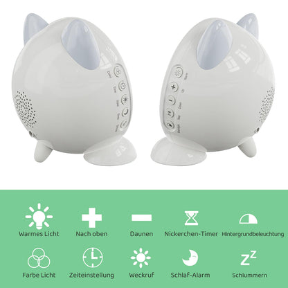FiveHome Alarm Clock Kids Sleep Trainer Children's Digital Light Alarm Clock with 11 colors Night Light | Timer | Snooze Function | Gift for Girls and Boys Cat Clock