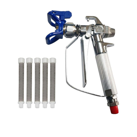 3600 PSI Airless Paint Gun High Pressure + Nozzle Seat +5 x Airless Paint Gun Filters