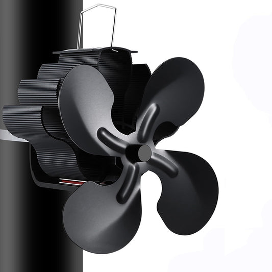 4 Blade Rotor Blades Fireplace Fan, Non-electric Fan Fireplace Wood Stoves Stoves, Stove Fan Fireplace Fireplace Stoves Stove Without Power Heat