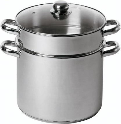 Treealu 342648 Couscous Pot 16 l, 30 cm, Silver