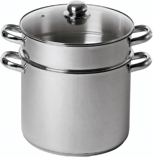 Treealu 342648 Couscous Pot 16 l, 30 cm, Silver
