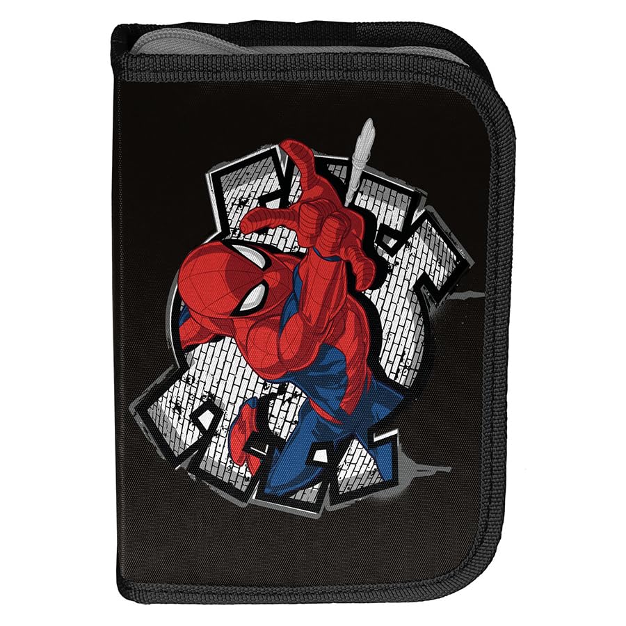 Goldkids - School backpack for boys and girls - Kids' backpack with pencil case - Shoe bag and homework book - Spider-Man design - for 1st to 3rd grade (6-piece set)