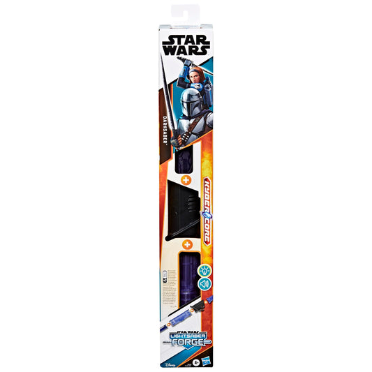 Star Wars Lightsaber Forge Kyber Core Darksaber with light effects in transparent core. Toy for kids 5+. Perfect for superhero costumes, like for Halloween.