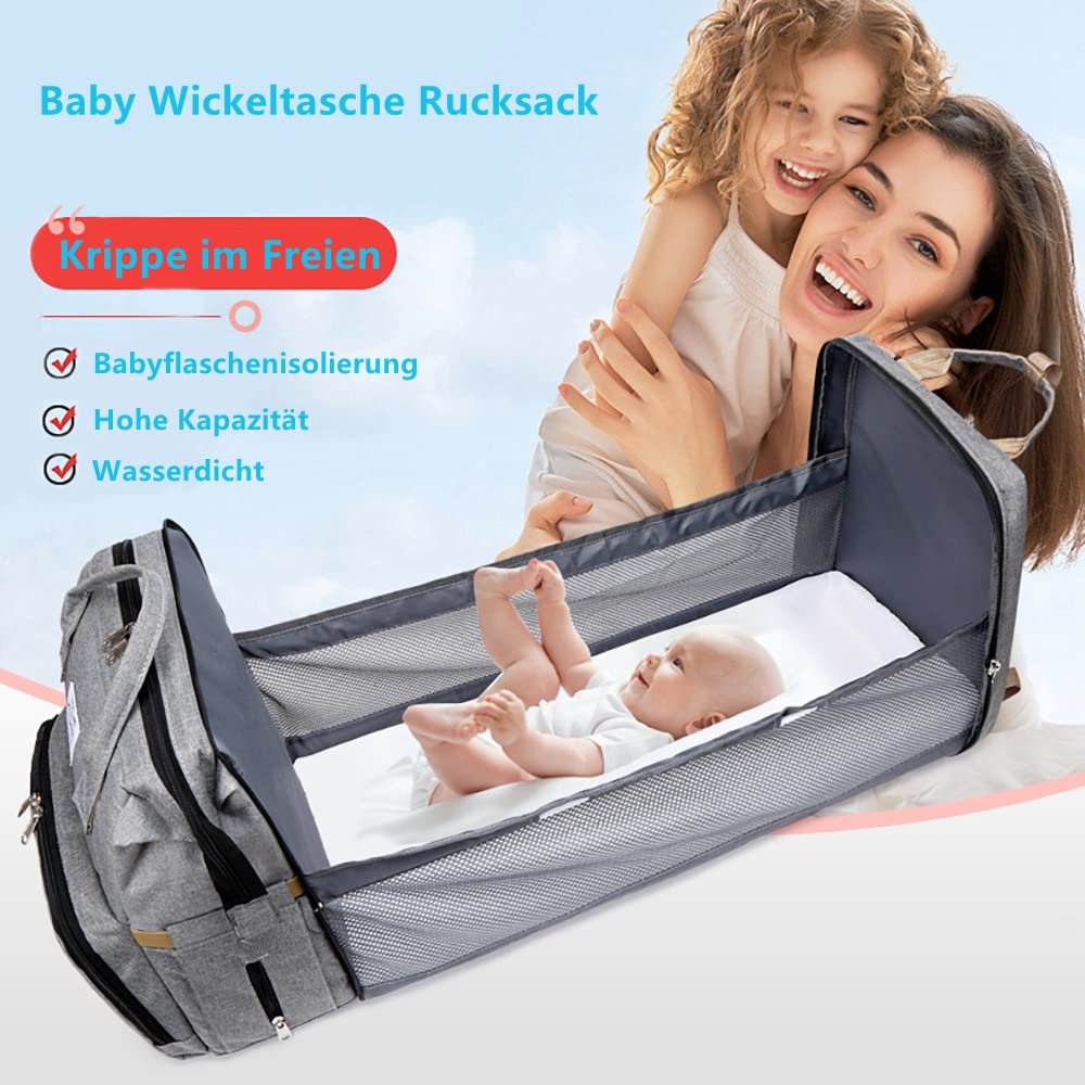 Bibykivn Baby diaper bag backpack, diaper backpack, baby bag travel backpack with changing pad, multifunctional waterproof large capacity diaper backpack, great for mom.