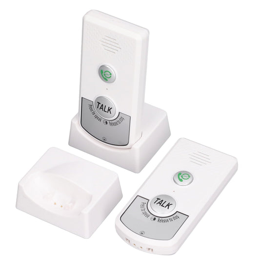 2-way radio intercom for home, Portable voice intercom with wide application and good durability for indoor and outdoor use (White)