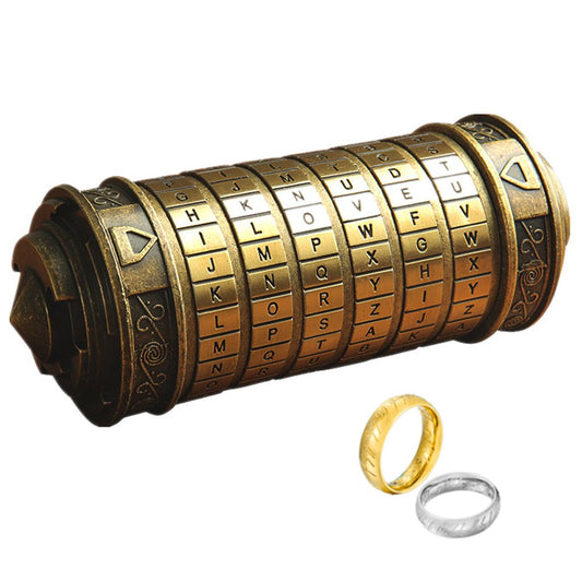 Da Vinci Code Mini Cryptex puzzle and riddle for Christmas, Valentine's Day, and birthday for friends and acquaintances.