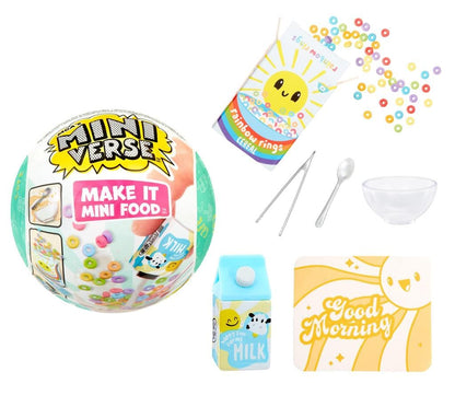 MGA's Mini Universe - Make It Mini Food Cafe Series 1 - DIY resin game, Packed in an opaque sphere - unpack surprise ingredients & kitchen accessories - Perfect for kids and collectors aged 8 and above.