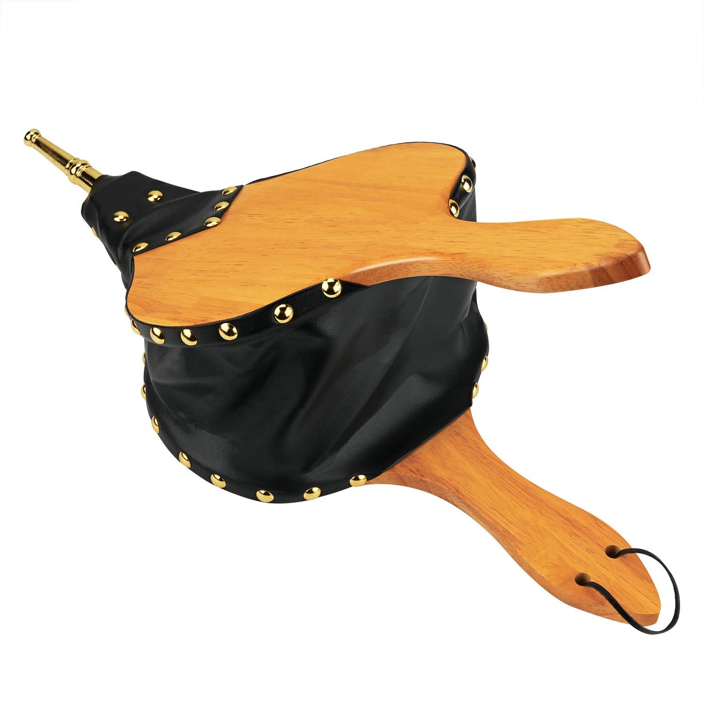 TJ.MOREE Large Bellows, Fireplace Bellows for Indoor Use 48x20cm, Large Wood Fire Blower with Hanging Strap, Long Handle, Metal Nozzle, Great Tool for Fireplace, Fire Pit, Wood Stove, BBQ.