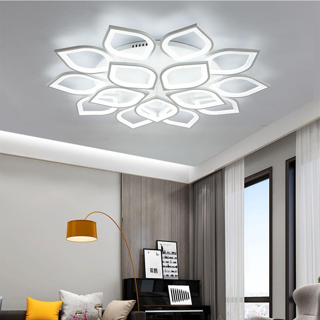 MyLjp LED Ceiling Light Dimmable, 180W Ceiling Lamp Living Room Lamp Color Change Modern Creative Living Room Lamp White Acrylic Energy Saving Dimming Ceiling Light Kitchen Bedroom Lamp