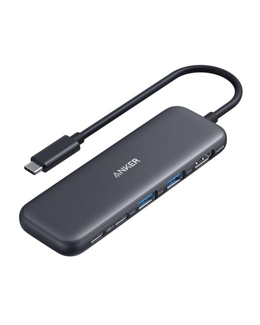 Anchor USB C Hub, 332 USB-C Hub (5-in-1) with 4K HDMI Display, 5Gbps data port, and 2 USB-A ports for MacBook Pro, Air, Dell XPS, Lenovo Thinkpad, HP laptops.