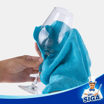 MR. SIGA Microfiber Cleaning Cloths Rags Window Cloth Microfiber Towels Dish Towels, 20 pieces, 32 x 32 cm.