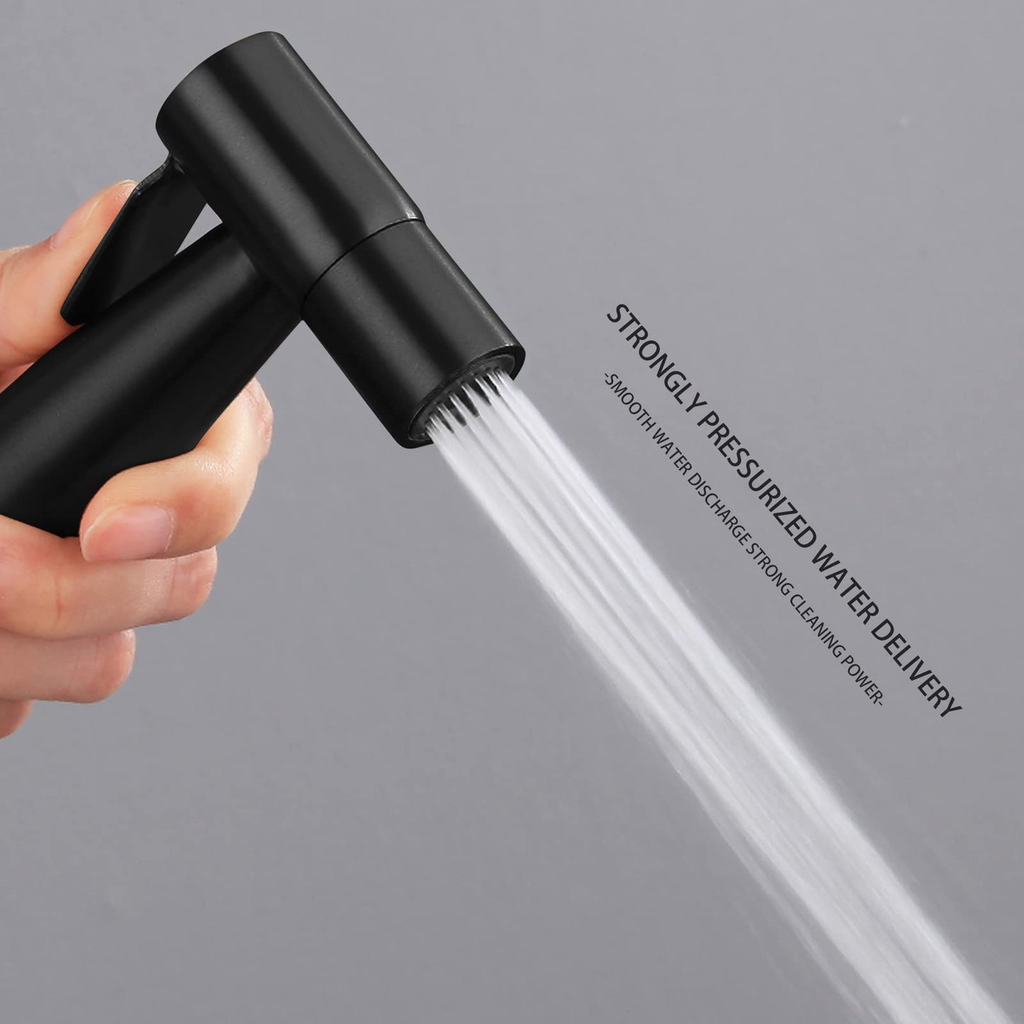 LOSCHEN Bidet Toilet Sprayer, Hand Bidet Sprayer, Bidet Hand Shower, Stainless Steel Bidet Fixtures for Pet Bathing/Personal Hygiene/Toilet (Black)