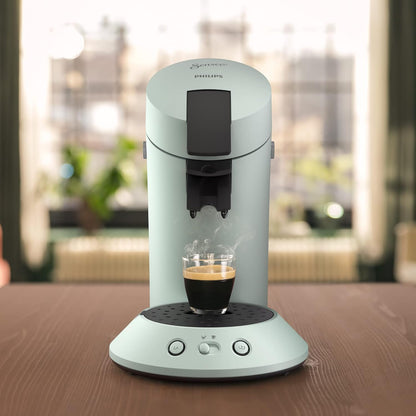 Philips Senseo Original Plus coffee pod machine, coffee strength selection, Coffee Boost Technology, made from recycled plastic, mint (CSA210/20)