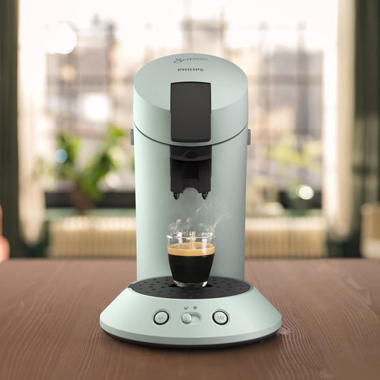 Philips Senseo Original Plus coffee pod machine, coffee strength selection, Coffee Boost Technology, made from recycled plastic, mint (CSA210/20)
