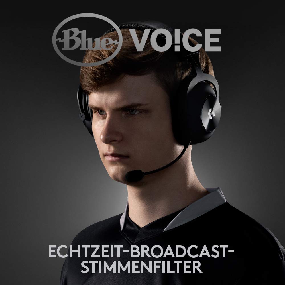 Logitech G PRO X LIGHTSPEED Wireless Gaming Headset with Blue VO!CE microphone filter technology, PRO G 50mm speakers, DTS Headphone: X 2.0, 20+ hours battery life, PC, PS5, PS4, Switch - Black