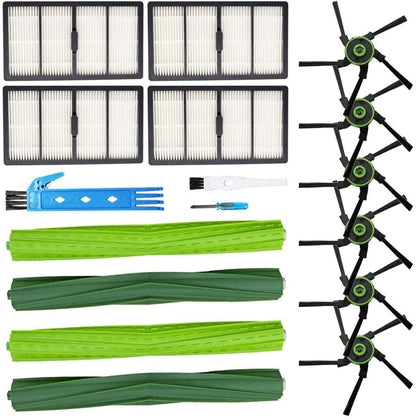 Replacement parts compatible with iRobot Roomba s9 (9150) s9+ s9 Plus (9550) Wi-Fi robot vacuum kits of the series (2 rubber brushes, 4 filters, 6 side brushes)