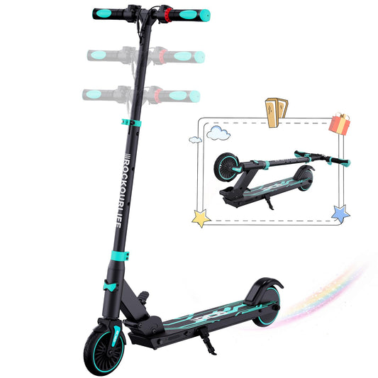 RCB TECH Electric Scooter for Kids (8-12-16 years) - Foldable e-Scooter - Max Range 16 KM - Max. 20 KM/H - Perfect gift for kids and teenagers.