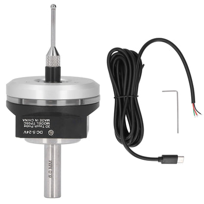 ZHXH CNC 3D Touch Probe Edge Finder, DC 5~24 V Professional High Precision Universal 3D Sensor Probe for locating central Desktop CNC probe, locator tungsten steel ball, compatible with Mach3