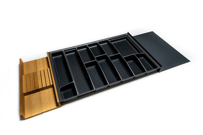 Lana Solution cutlery insert for 120mm drawer, 473.5mm x 900mm, anthracite.