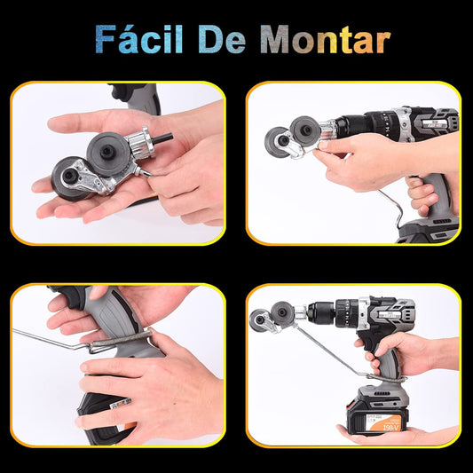 Metal nibbler drill attachment with adapter, Electric plate cutter for drill, Electric drill plate cutter, Sheet metal cutter for cutting iron, tinplate, steel, copper, aluminum.