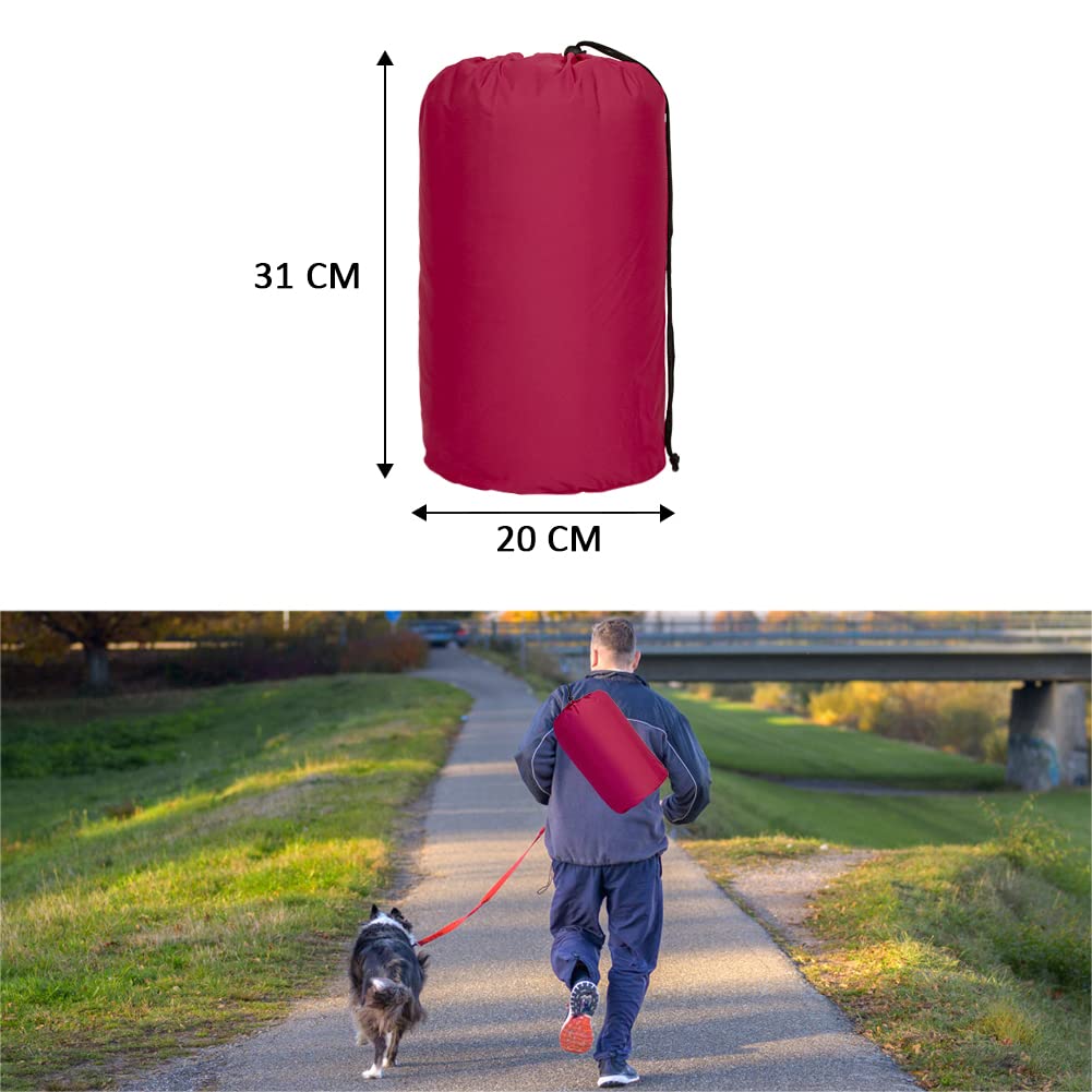 XIAPIA waterproof dog mat for outdoor use. Washable dog bed, antistatic, hygienic, foldable. Large pet travel blanket 110x68 cm (Red/Gray).
