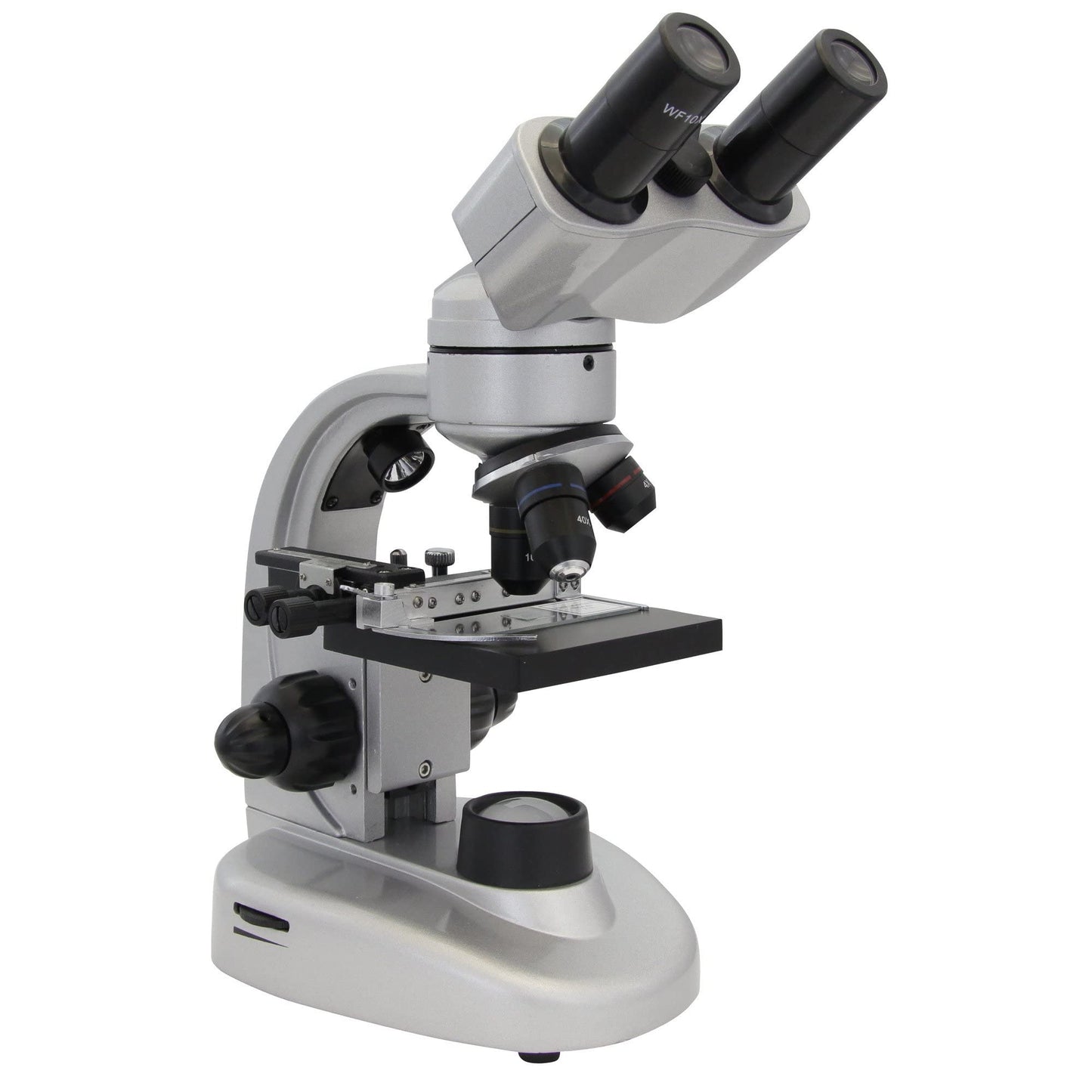 Omegon Binofield Microscope, 40x-800x, LED | Precise observations with binocular viewing | Ideal for school and hobbies | Includes extensive accessories | Incident and transmitted light microscopy