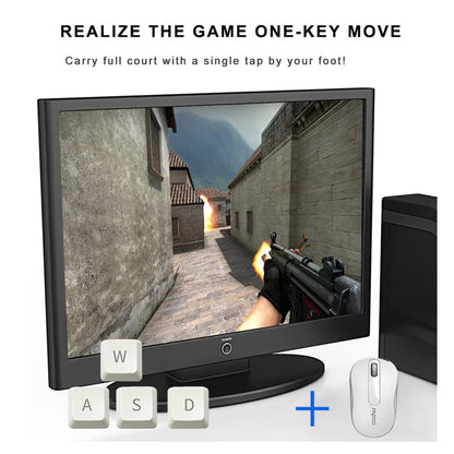 USB foot pedal, optical switch control, USB, THREE foot switches for PC, computer, keyboard, mouse, gaming, foot pedal for page turner DAW Fortnite League of Legends transcription (style1)