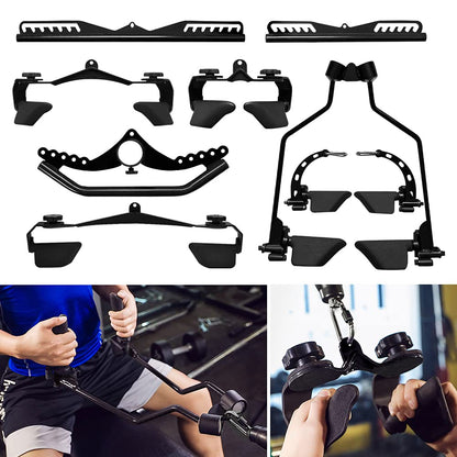 Rowing handle LAT Pull-Down attachment, Rotating fitness tower cable pull cable grip fitness gripper for weightlifting on the cable machine, training the triceps back muscles, home and fitness equipment.