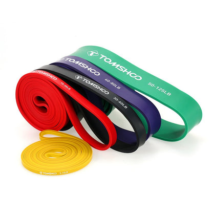 TOMSHOO Resistance Bands Set, Fitness Bands Pull-up Band Training Band with Door Anchor, Handles, Storage Bag, Multiple Resistance Levels, for Strength Training, Stretching