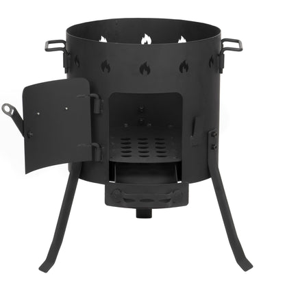 BBQ-Toro cast iron kazan with kazan oven Ø 35 cm | 12.1 L cast iron pot with lid, cast iron pot | goulash kettle, fire kettle, outdoor oven | fire oven, one-pot oven, fire pit, outdoor kitchen, Utschak.