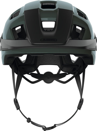 ABUS MTB helmet MoTrip - durable bike helmet with adjustable visor for mountain bikers - custom fit - Unisex - Green Glossy, M, M (54-58 cm)